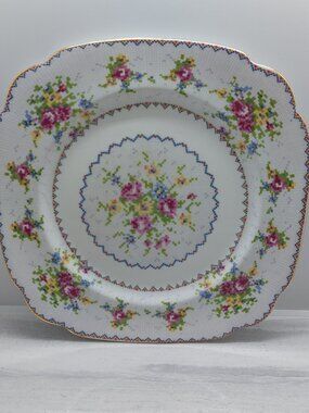 2 Vintage Royal Albert Petit Point Bone China 9 1/2" Dinner Plate